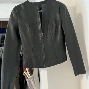 GAP Dark Leather Jacket